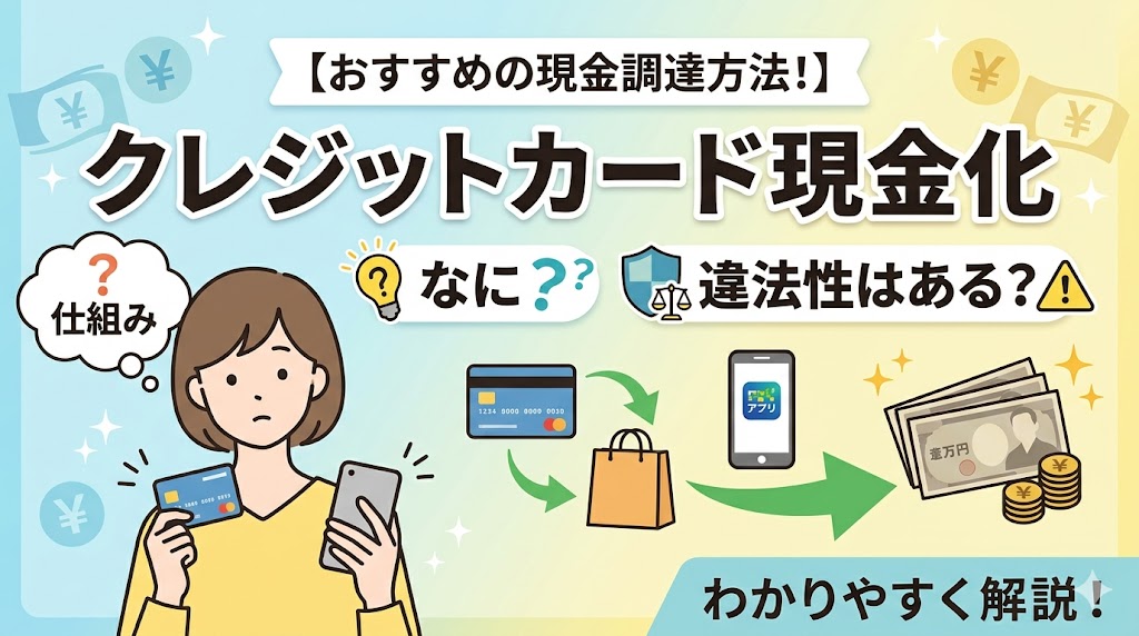 【おすすめの現金調達方法！】クレジットカードの現金化ってなに？違法性はないの？